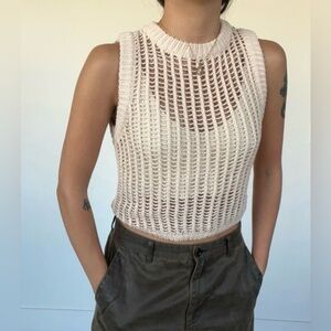 Miou Muse Cotton Knit Sweater Vest